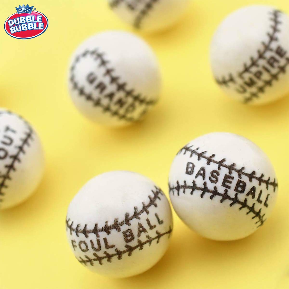 Dubble Bubble Home Run gumballs in bright colors, perfect for party favors.