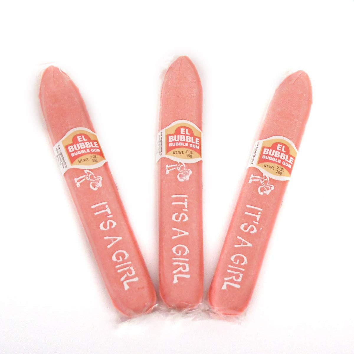 Tootsie Roll Dubble Bubble birth-announcement cigar box with pink branding