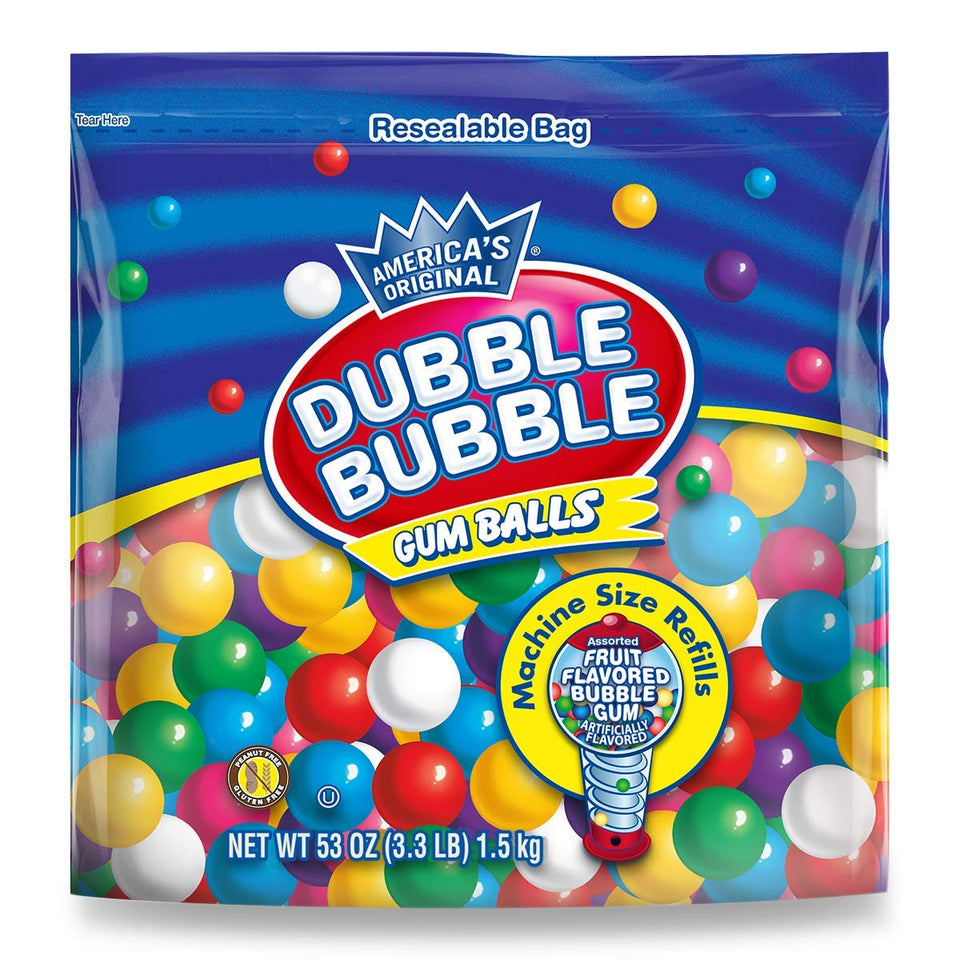 Tootsie Roll Dubble Bubble gumballs multicolor bag for home gumball machine refill.