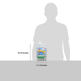 Tootsie Roll Dubble Bubble jar of gumballs kept fresh in a resealable container.