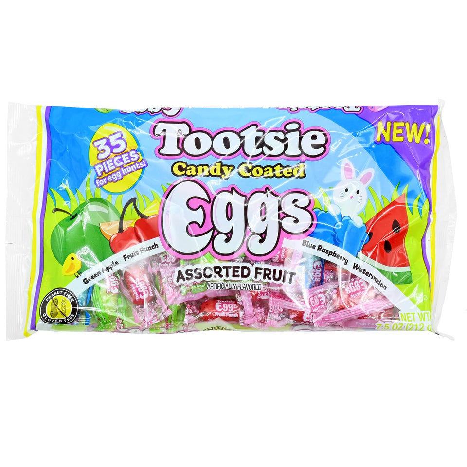 Tootsie Roll Easter Eggs in festive wrappers, perfect spring snacking and Easter baskets.