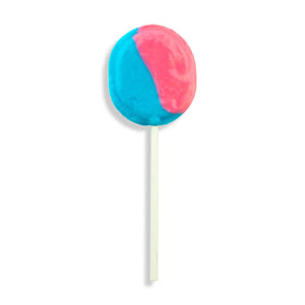 Tootsie Roll Fluffy Stuff pops on shelf display, colorful carnival treat for celebrations.