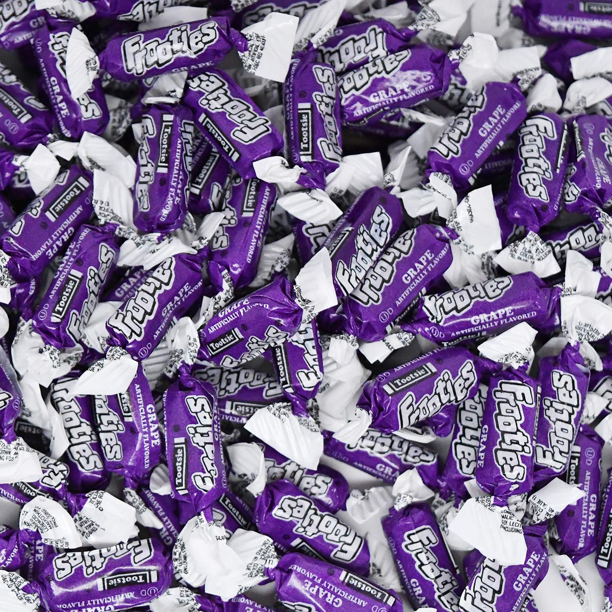 Tootsie Roll Frooties 360-piece bag highlighted, perfect for bulk gifting and pantries.
