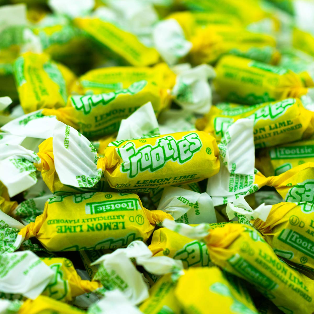 Tootsie Roll Frooties Lemon Lime side view highlighting bag size and storage
