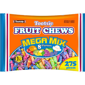 Tootsie Roll Fruit Chews Mega Mix 4 lb bag with assorted flavors for gatherings