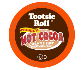 Tootsie Roll hot cocoa pod cup ready for a cozy morning