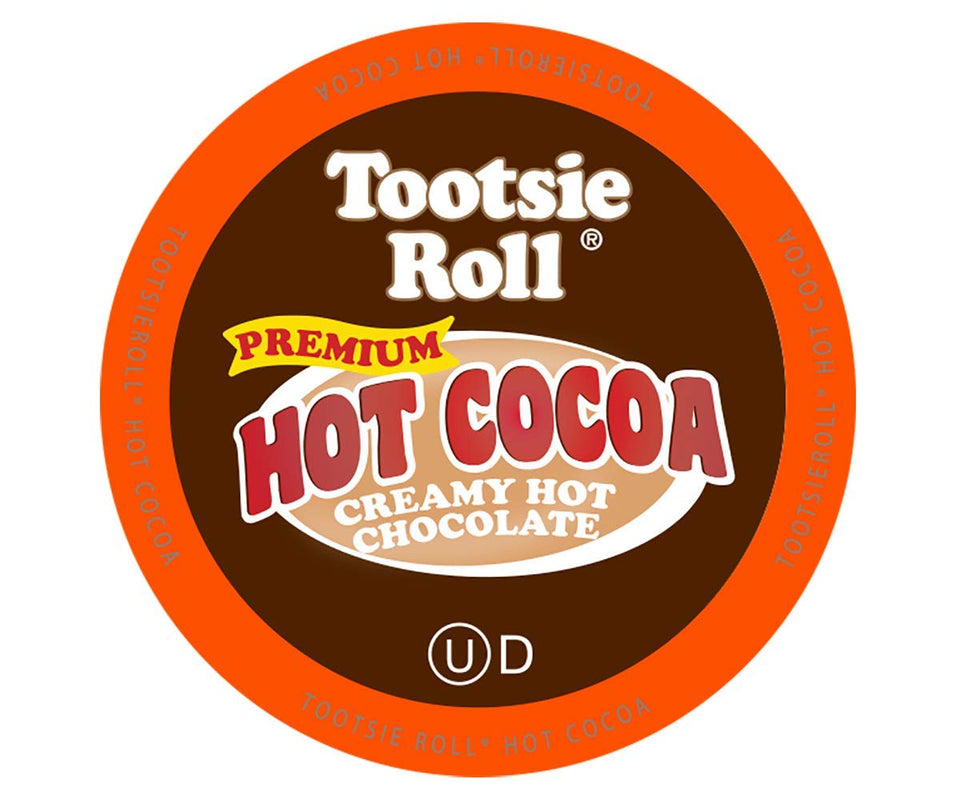 Tootsie Roll hot cocoa pod cup ready for a cozy morning