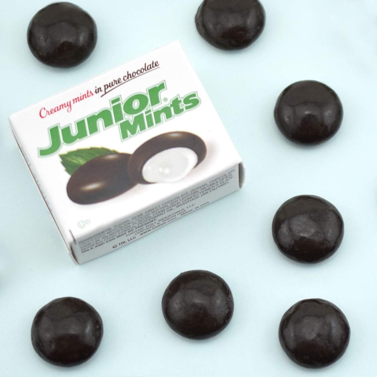 Tootsie Roll Junior Creamy Mints mini boxes ready to pass around, quick snack.