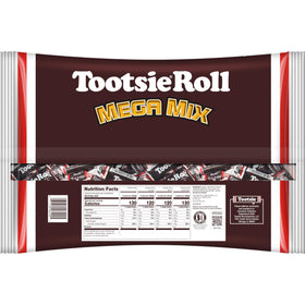 Tootsie Roll Mega Mix packaging close-up highlighting foil freshness