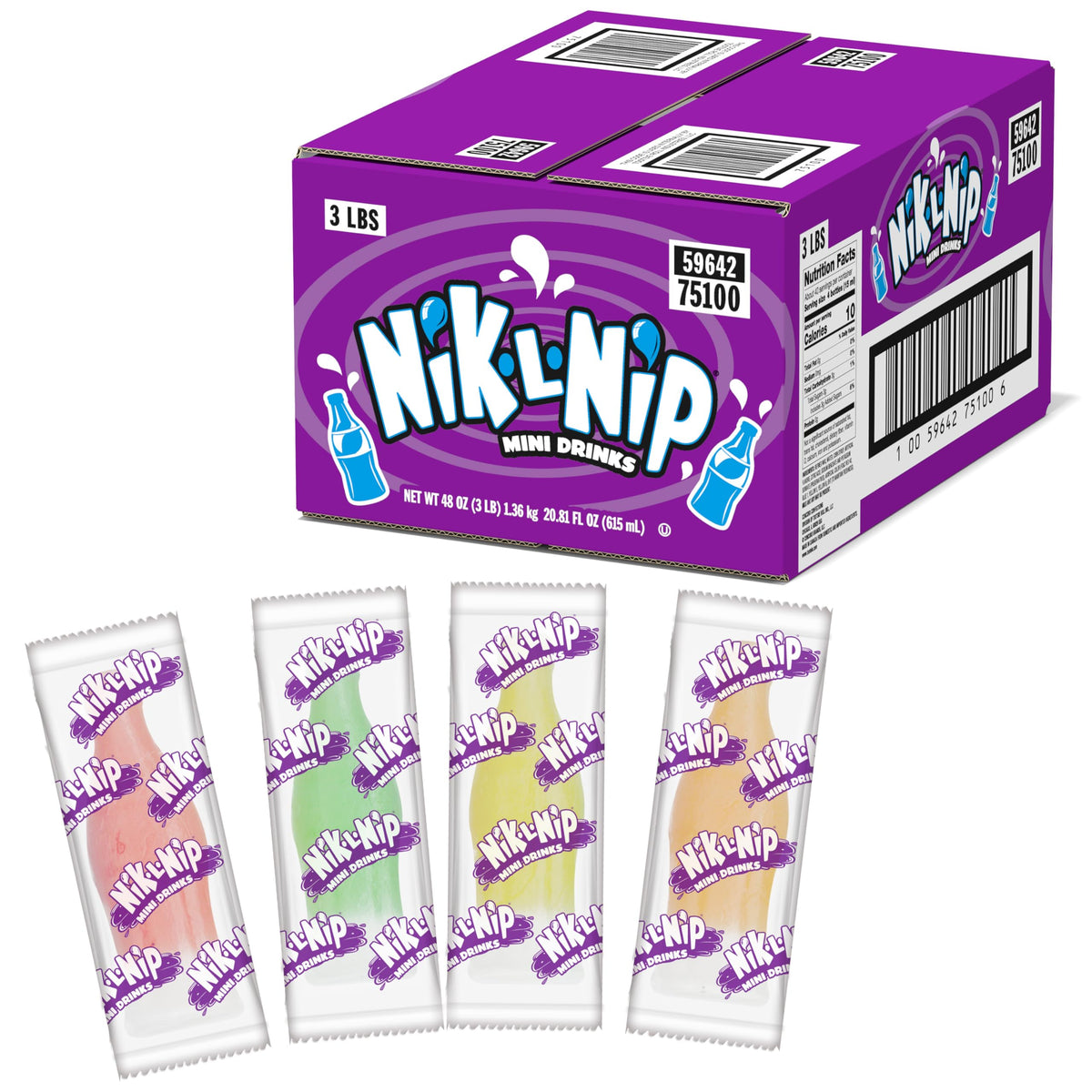 Tootsie Roll Nik-L-Nip candy wax bottle with fruit flavors for party favors