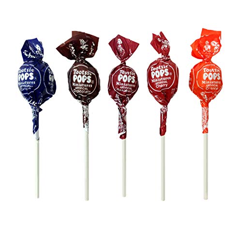 Tootsie Roll Pops Minis assorted flavors display, ideal for celebrations and giveaways.