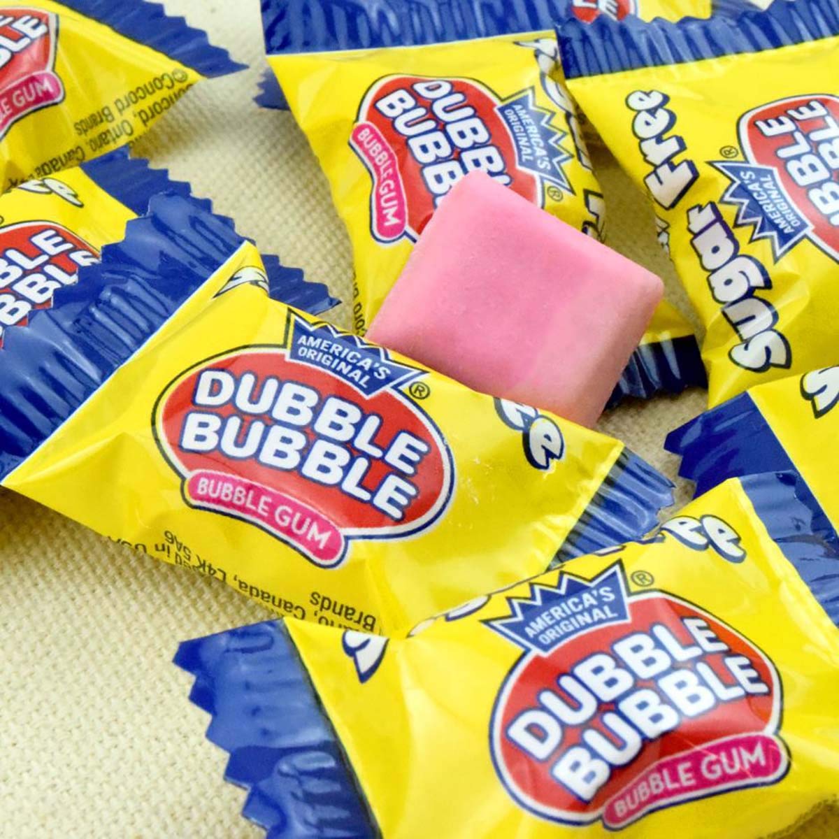 Tootsie Roll Sugar Free Dubble Bubble individually wrapped for easy sharing