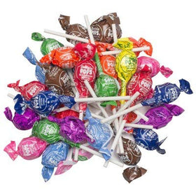Tootsie Pops Minis multi-flavor display suitable for parties and events.