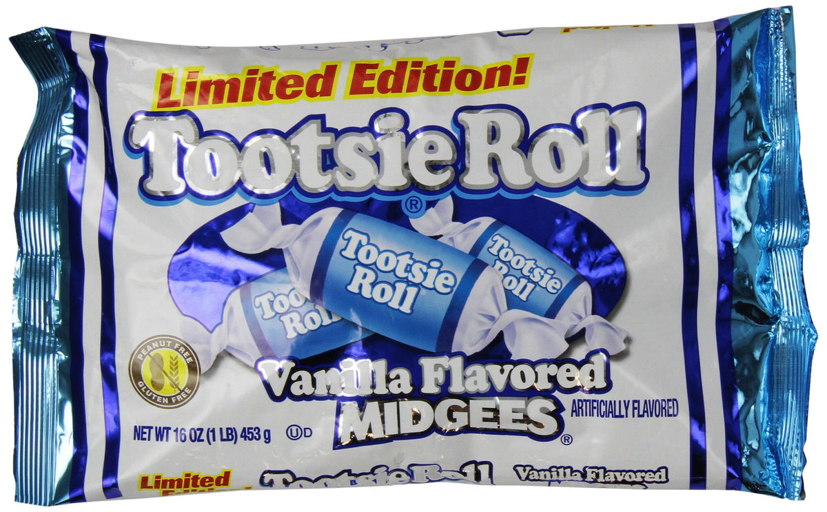 Tootsie Roll Vanilla Midgees 2-pack packaging, ideal for sharing and snacking
