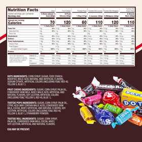Tootsie Roll variety bag for parties showing colorful individually wrapped treats