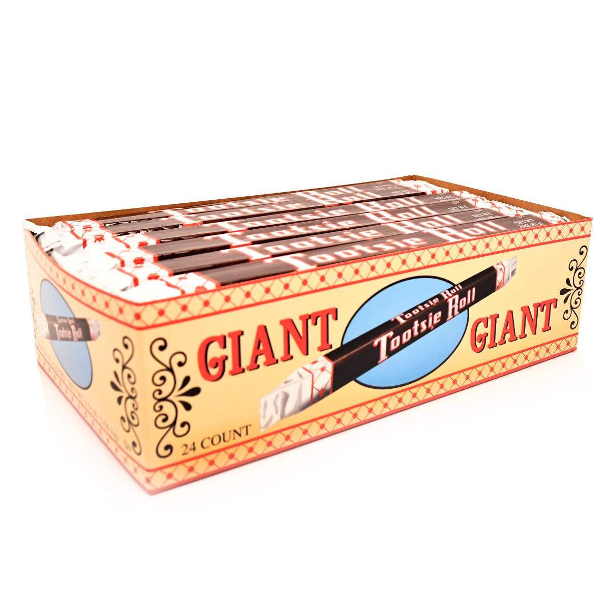 Tootsie Roll wrapped candy closeup, chocolatey chew perfect for stocking and game-day treats.