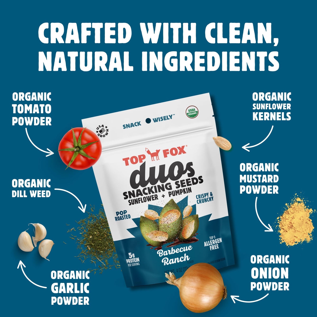 Top Fox snack pack on-the-go – convenient, gluten-free option for meals.