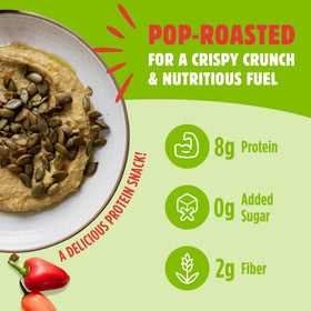 Top Fox pumpkin seeds label highlights organic regenerative farming and gluten-free status.