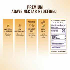 Top Hat Provisions Agave Nectar label shows organic, vegan quality.