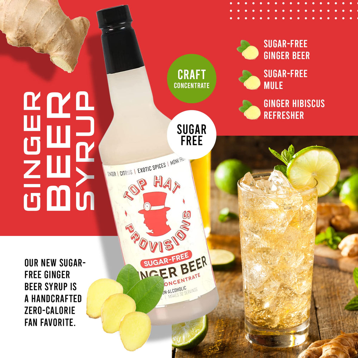 Top Hat Provisions handcrafted mixers elevate home bar creations.