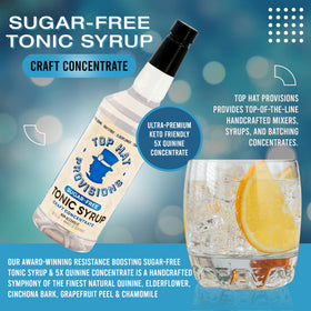 Monk fruit-sweetened, sugar-free formulation labeled by Top Hat Provisions.