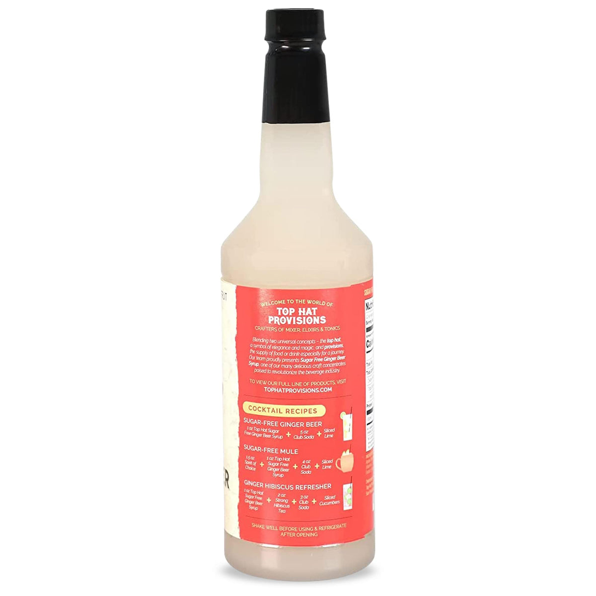 Top Hat Provisions organic monk fruit ginger essence enhances flavor.