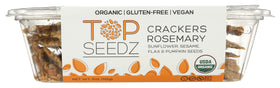 Top Seedz Rosemary Organic Crackers gift-ready arrangement in a tidy package.