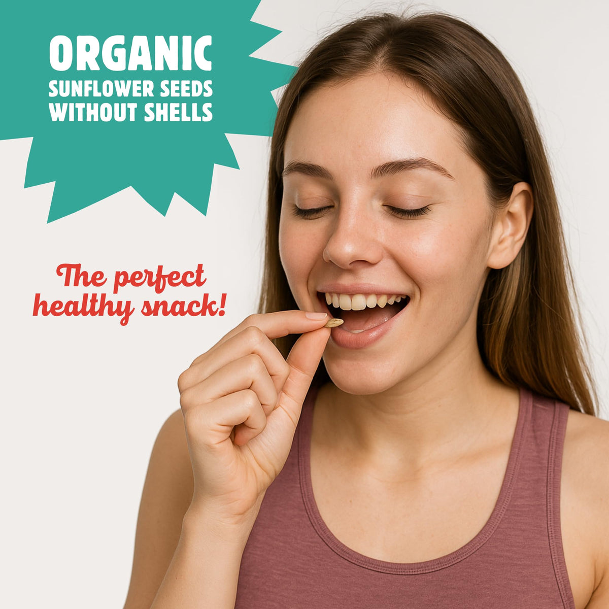 Top Fox shell-free seeds in a portable bag for mess-free lunches.