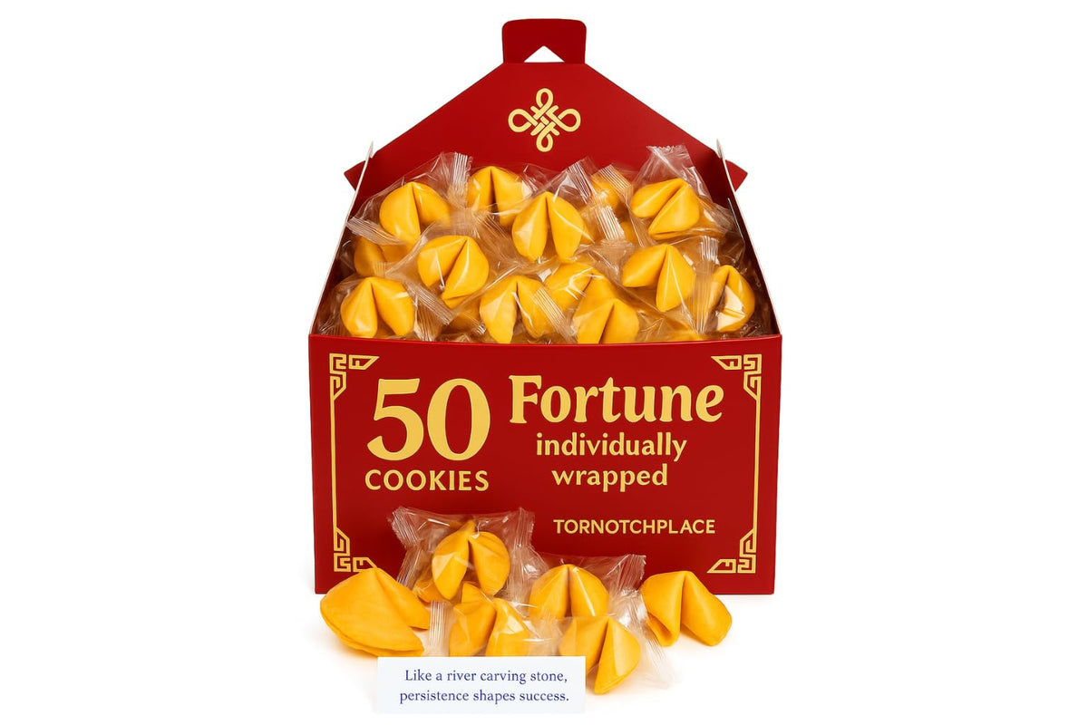 TopNotchplace fortune cookies 50-pack, ideal for parties and events