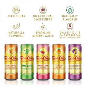 Topo Chico Passionfruit can evokes tropical aroma and bright tang