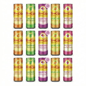 Topo Chico variety pack front view showing a range of flavors for easy selection