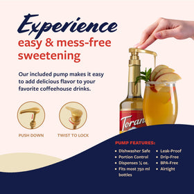 Lemonade glass elevated by Torani apple syrup flavor.