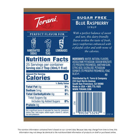 Torani Syrups 4-pack display demonstrates value and flavor versatility for home bars.