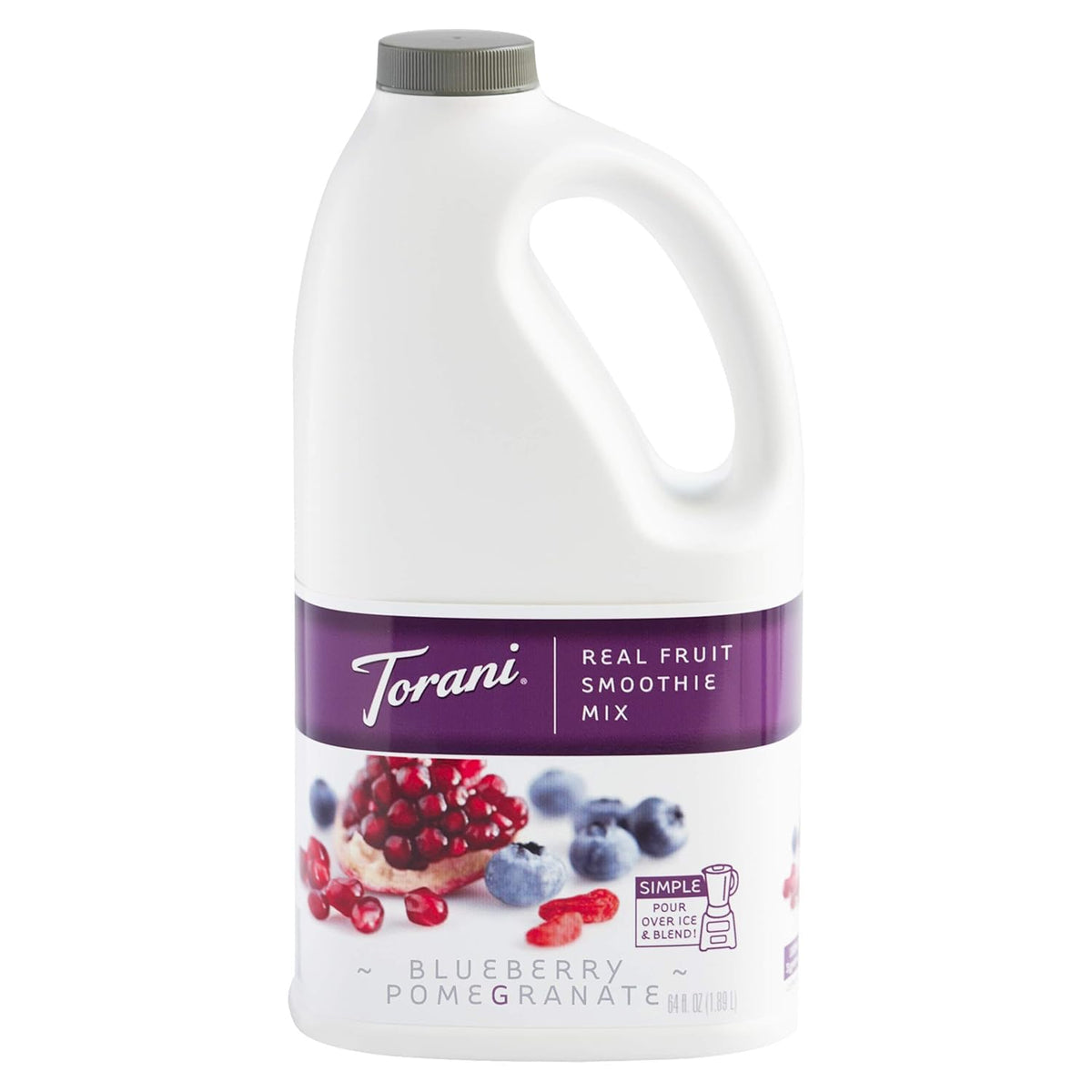 Torani blueberry pomegranate smoothie mix bottle for bold smoothies