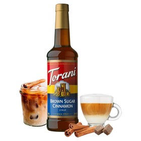 Close-up of Torani Syrup showing rich amber color