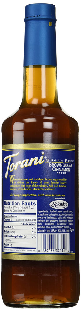 Torani sugar-free syrup pour demonstrates easy addition to lattes or teas.