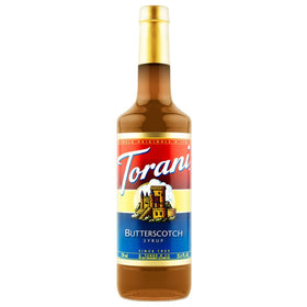 Torani Butterscotch Syrup 750ml bottle for rich coffee and desserts