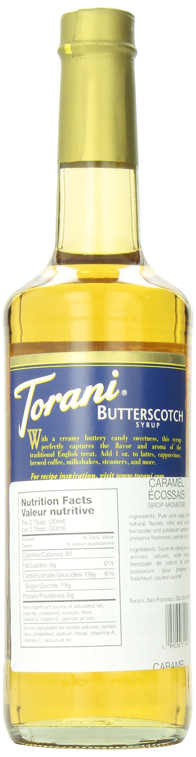 Torani Butterscotch Syrup pour elevating beverages with caramel notes