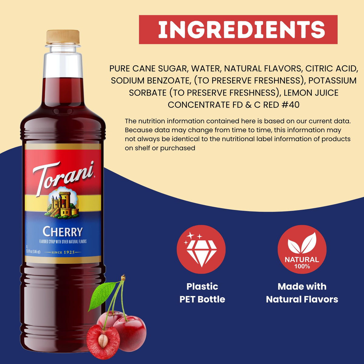 Torani Cherry Syrup used in cocktails for a fruity, versatile twist