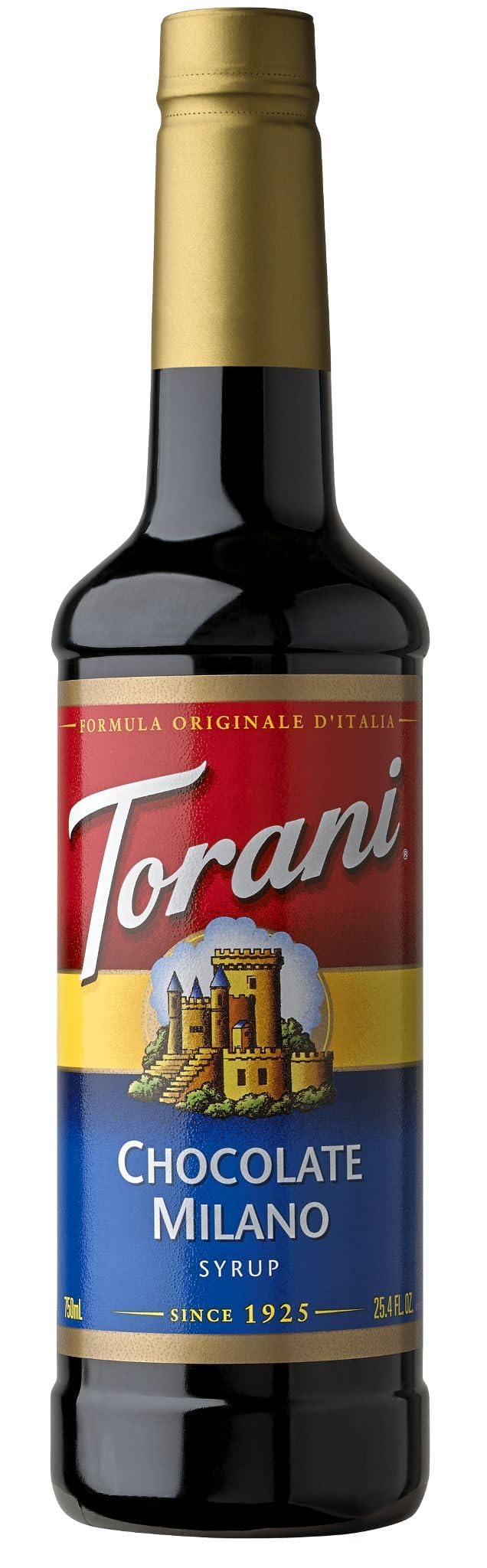 Torani Chocolate Milano syrup pour over a rich mocha for dessert-like flavor.