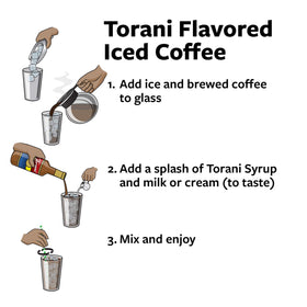 Cocktail or mocktail idea using Torani Classic Hazelnut Syrup for depth.