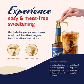 Torani latte with pumpkin pie syrup creates a warm, inviting sip.