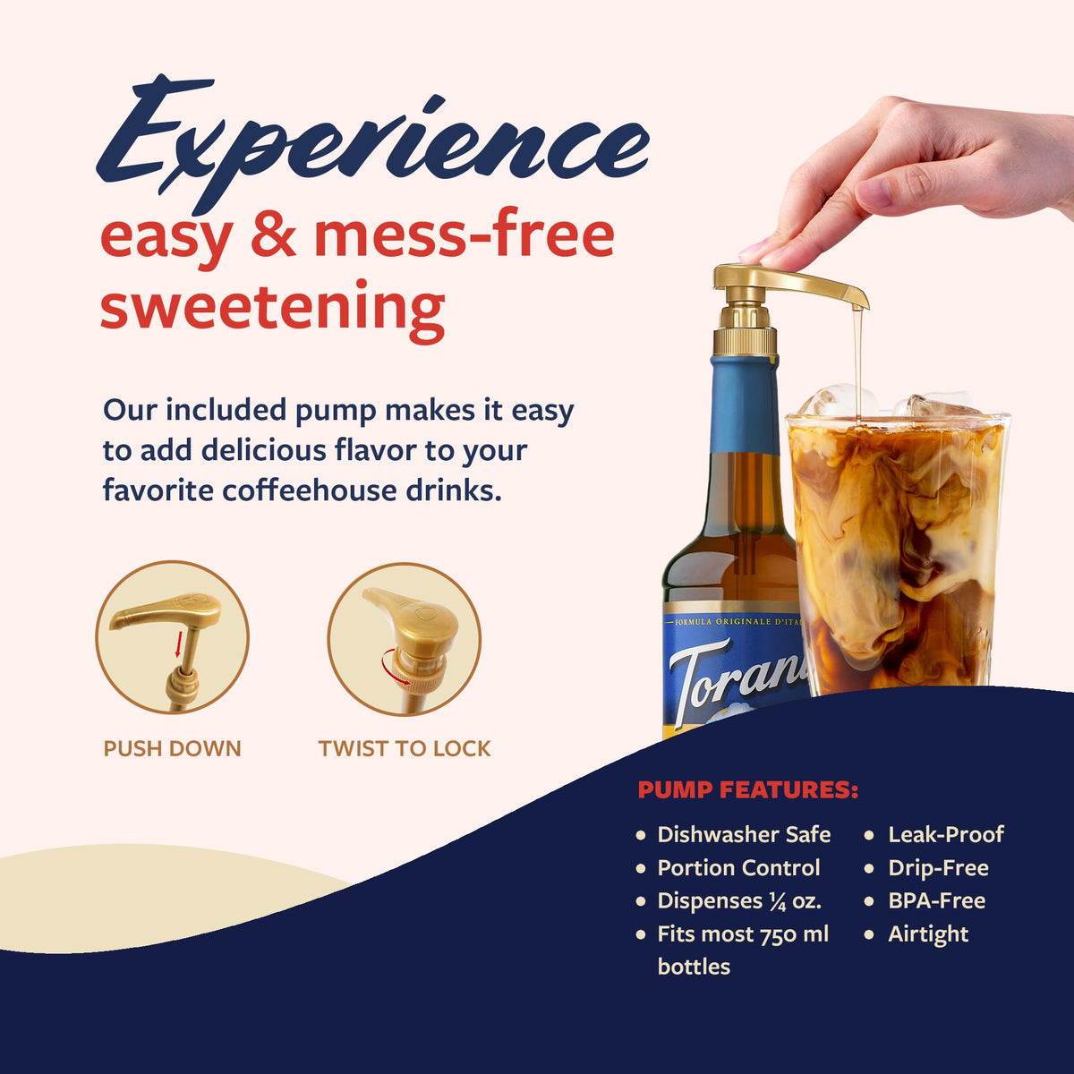 Cold brew enhanced with Torani Sugar Free Syrup in a café-style setup.