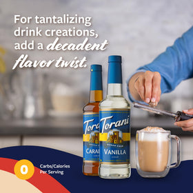 Syrups displayed on a home coffee station for creative drink ideas.