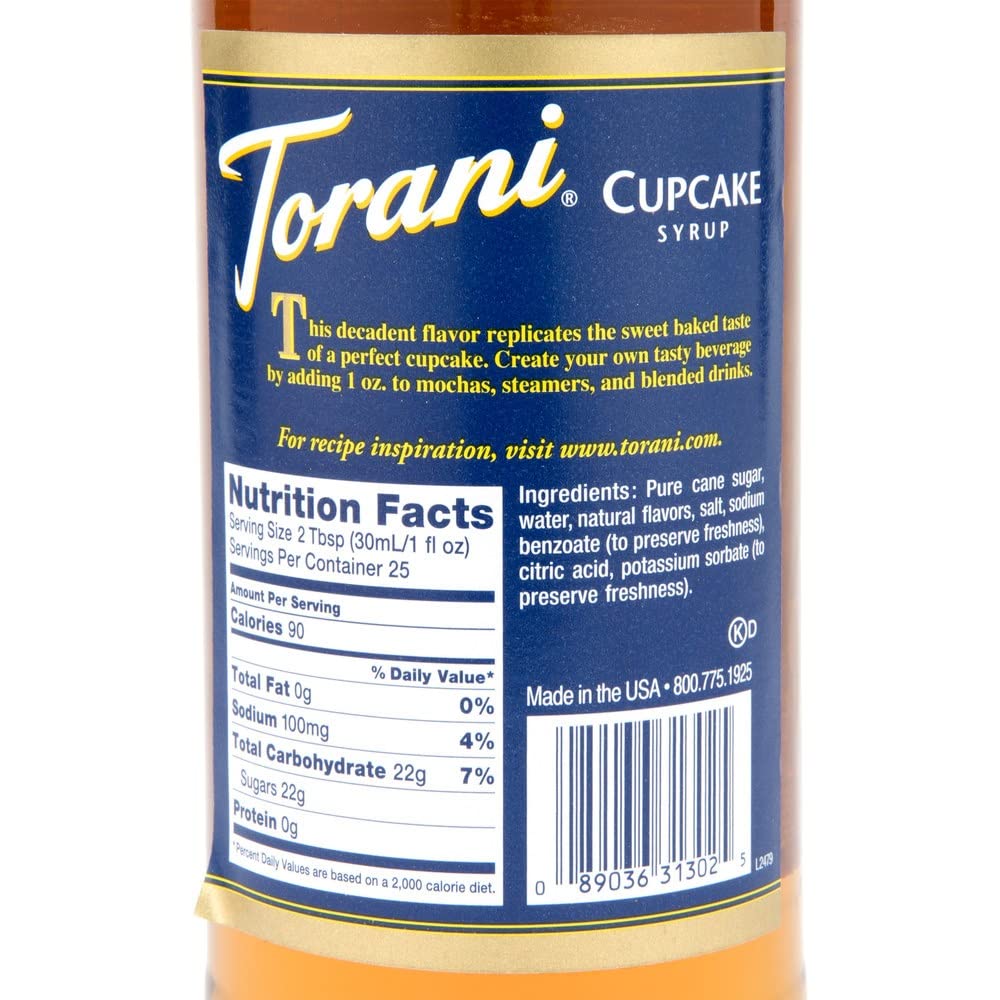 Torani Cupcake Syrup swirls into a mocha for a dessert-like drink.