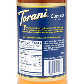 Torani Cupcake Syrup swirls into a mocha for a dessert-like drink.