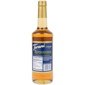Torani Cupcake Syrup pouring stream enhances mochas and steamers with vanilla notes.