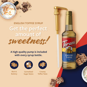 Cappuccino with English Toffee flavor notes from Torani syrup.