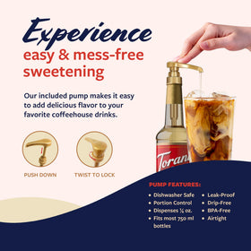 Dessert drizzled with Torani French Vanilla syrup for extra flavor.