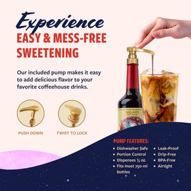 Cocktail crafted with Galaxy Syrup highlighting raspberry flavor